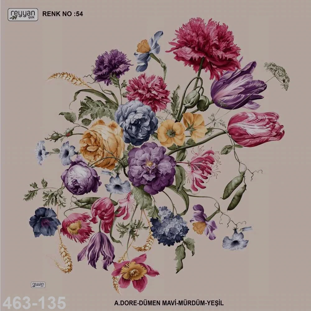 Reyyan İpek Desenli Oyalık Yazma 463-135