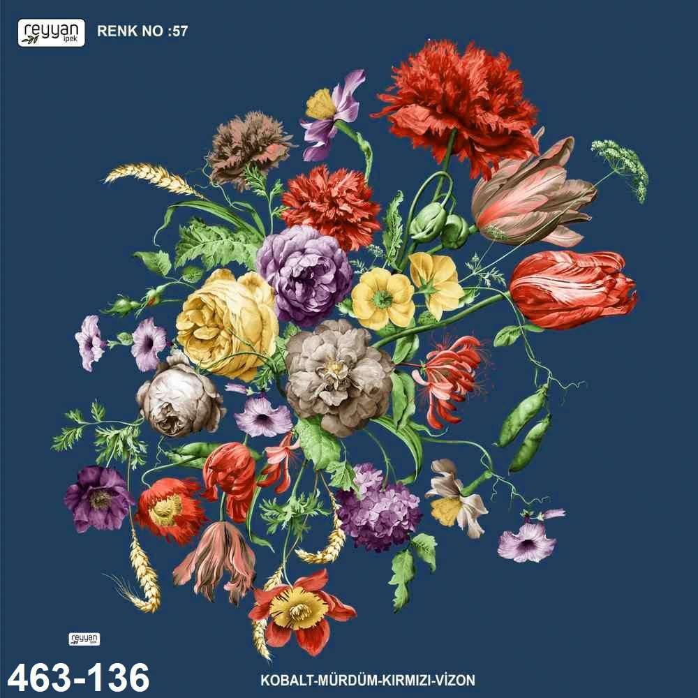 Reyyan İpek Desenli Oyalık Yazma 463-136