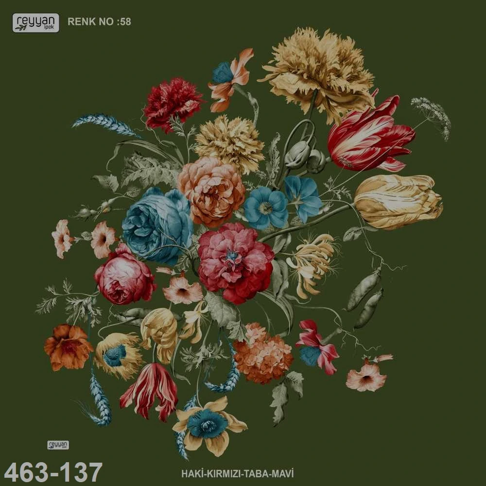 Reyyan İpek Desenli Oyalık Yazma 463-137