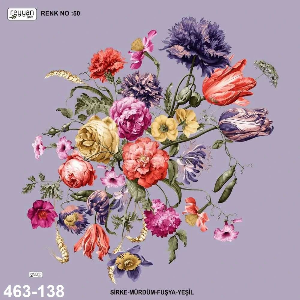 Reyyan İpek Desenli Oyalık Yazma 463-138