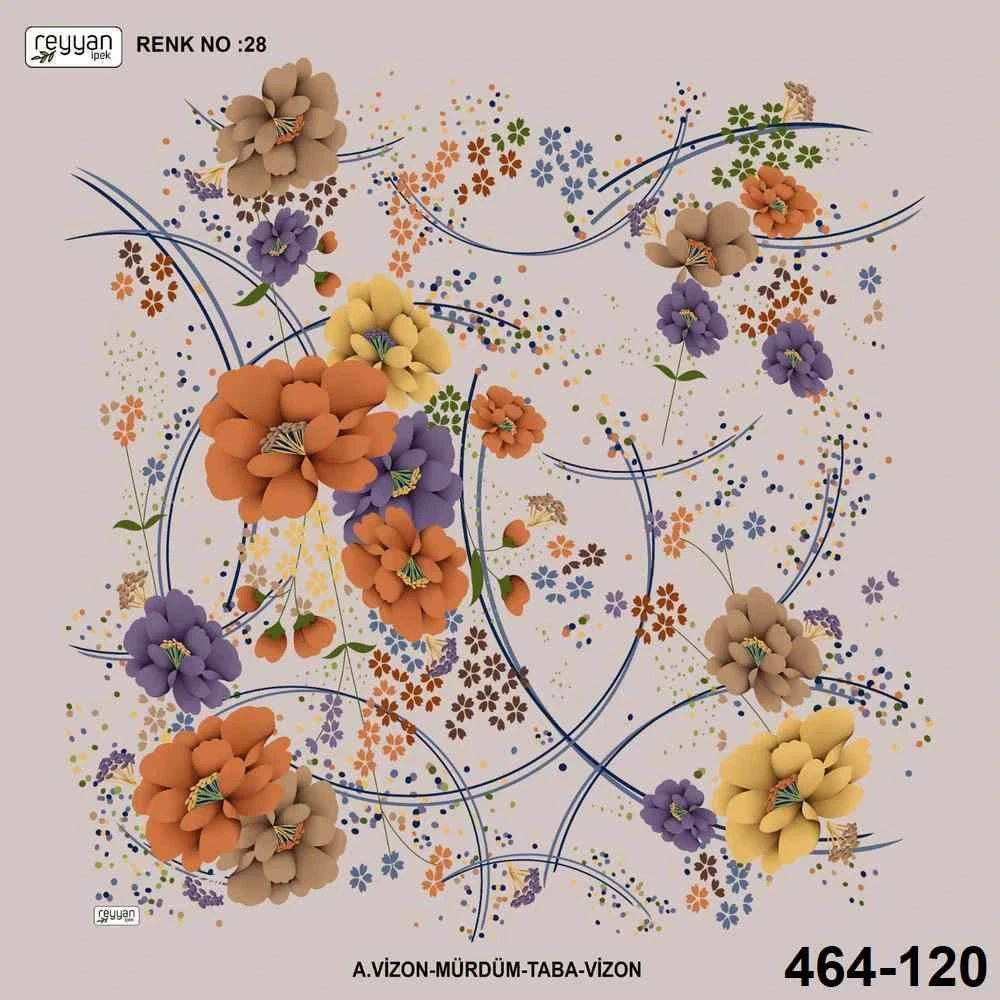 Reyyan İpek Desenli Oyalık Yazma 464-120