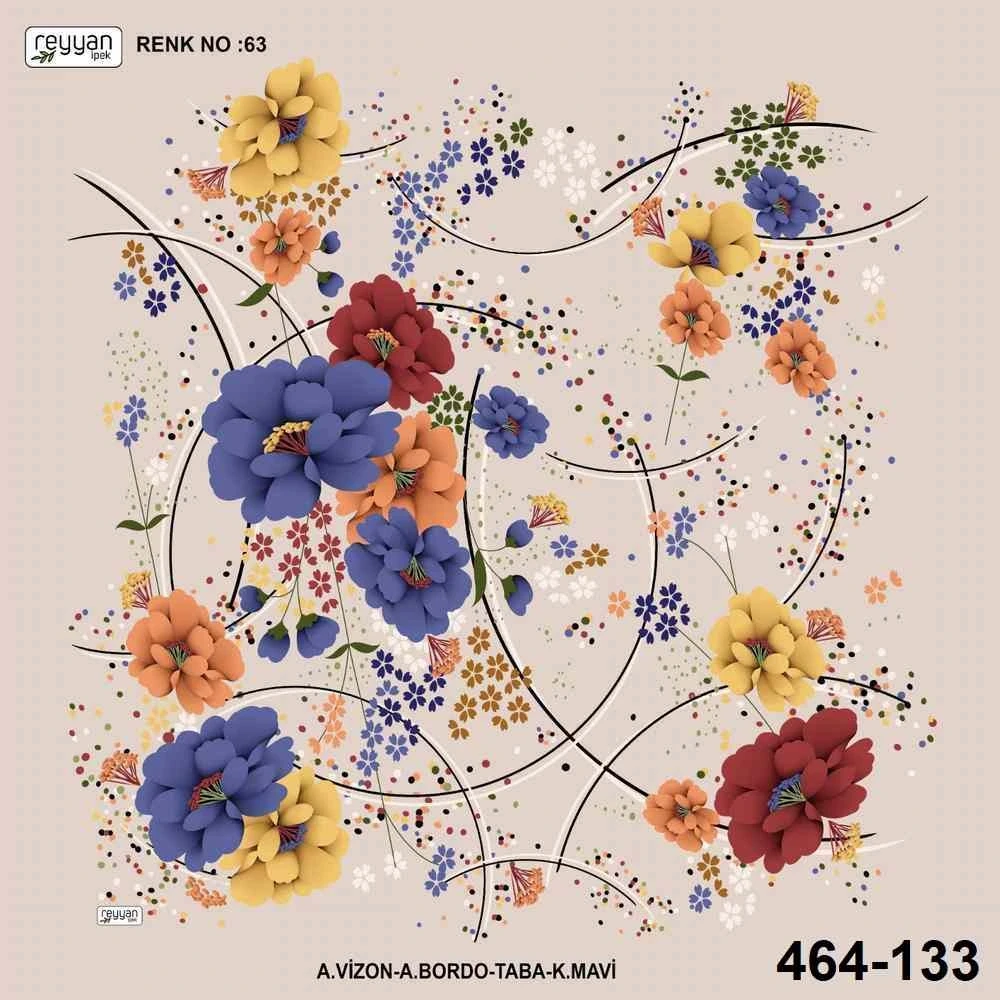 Reyyan İpek Desenli Oyalık Yazma 464-133