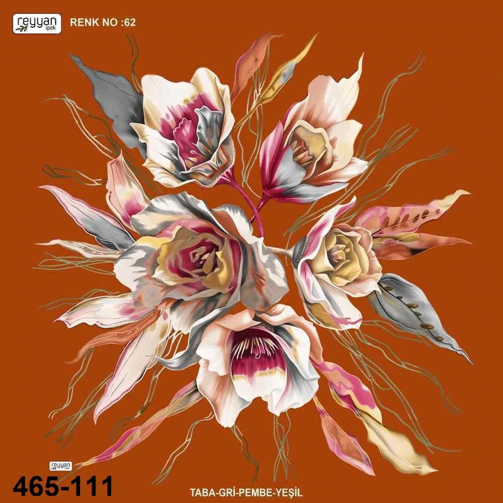 Reyyan İpek Desenli Oyalık Yazma 465-111
