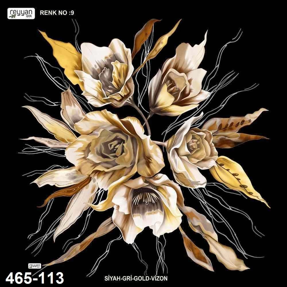 Reyyan İpek Desenli Oyalık Yazma 465-113