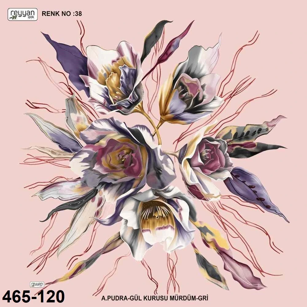 Reyyan İpek Desenli Oyalık Yazma 465-120