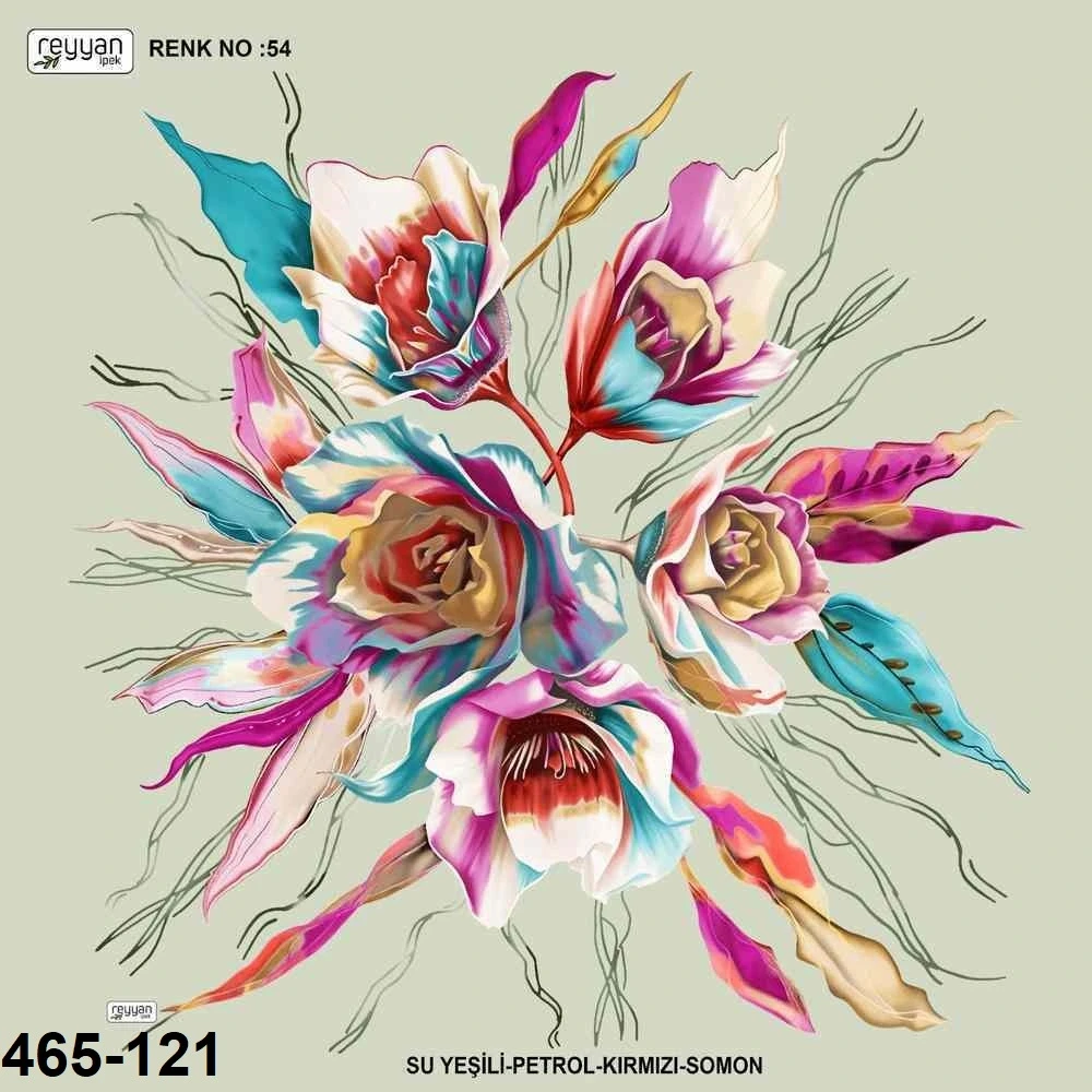 Reyyan İpek Desenli Oyalık Yazma 465-121