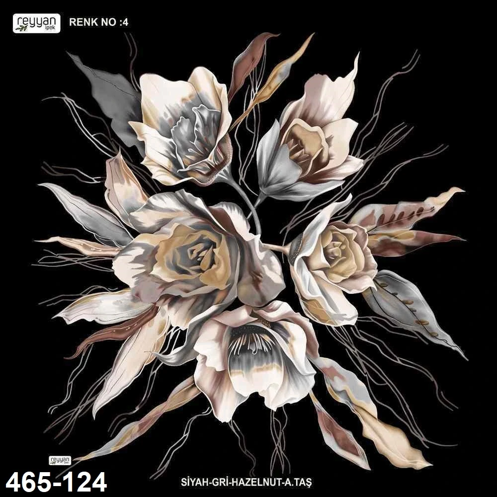 Reyyan İpek Desenli Oyalık Yazma 465-124