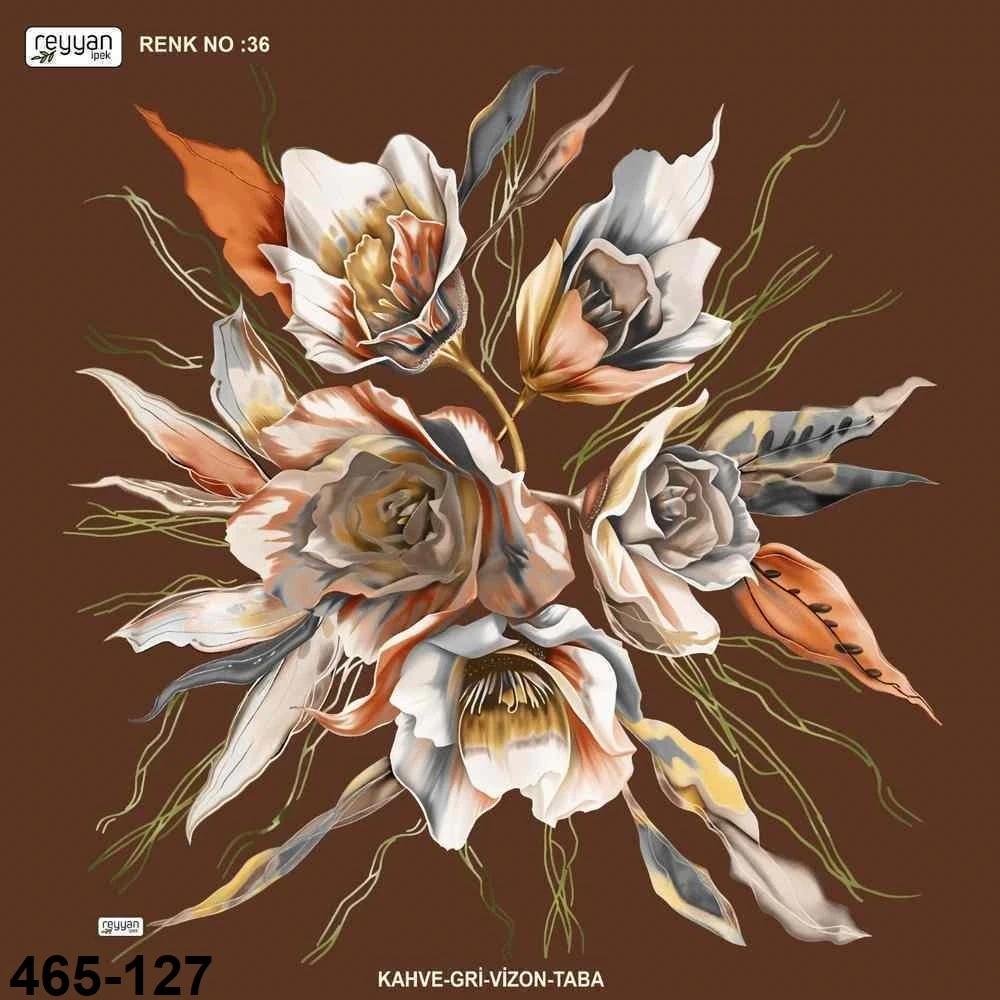 Reyyan İpek Desenli Oyalık Yazma 465-127