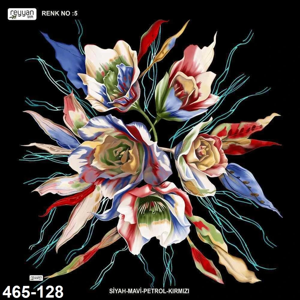 Reyyan İpek Desenli Oyalık Yazma 465-128