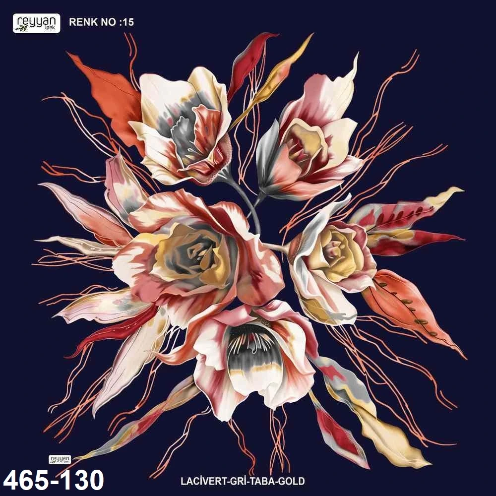 Reyyan İpek Desenli Oyalık Yazma 465-130