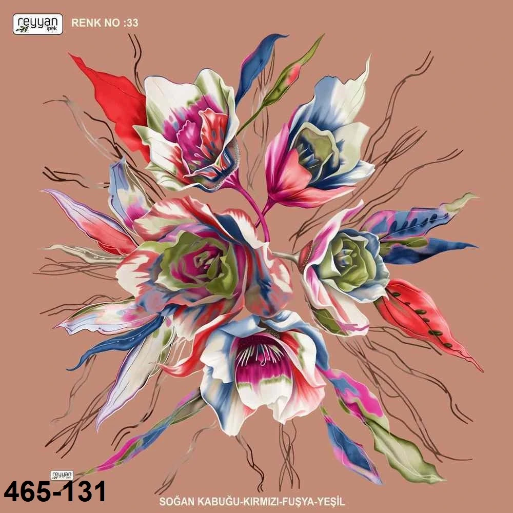 Reyyan İpek Desenli Oyalık Yazma 465-131