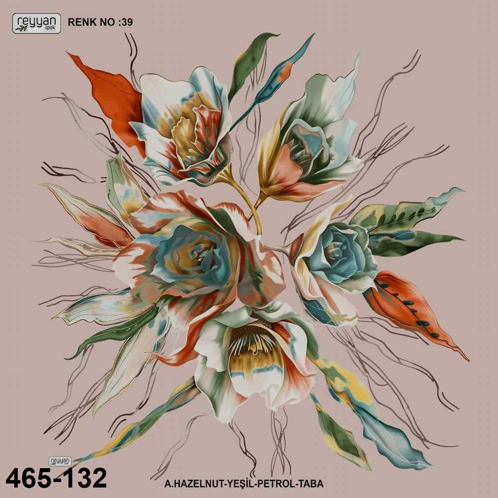 Reyyan İpek Desenli Oyalık Yazma 465-132