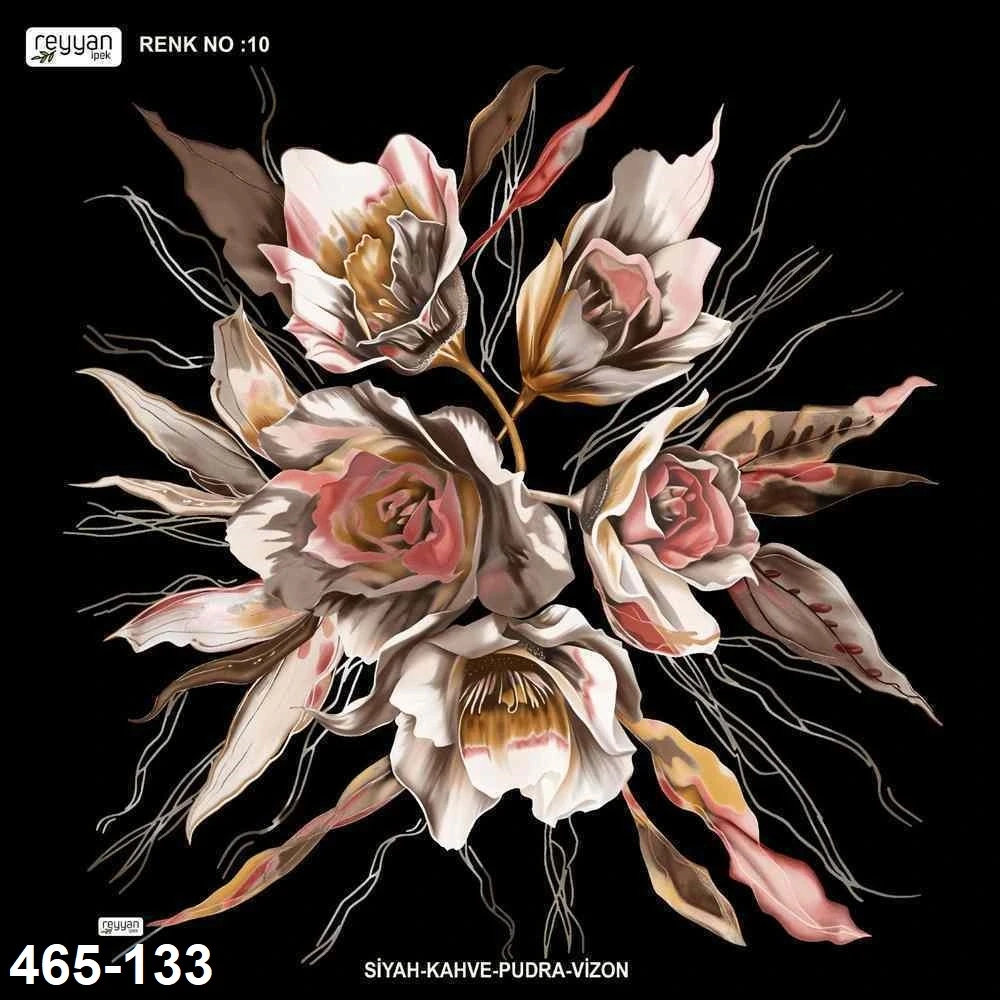 Reyyan İpek Desenli Oyalık Yazma 465-133