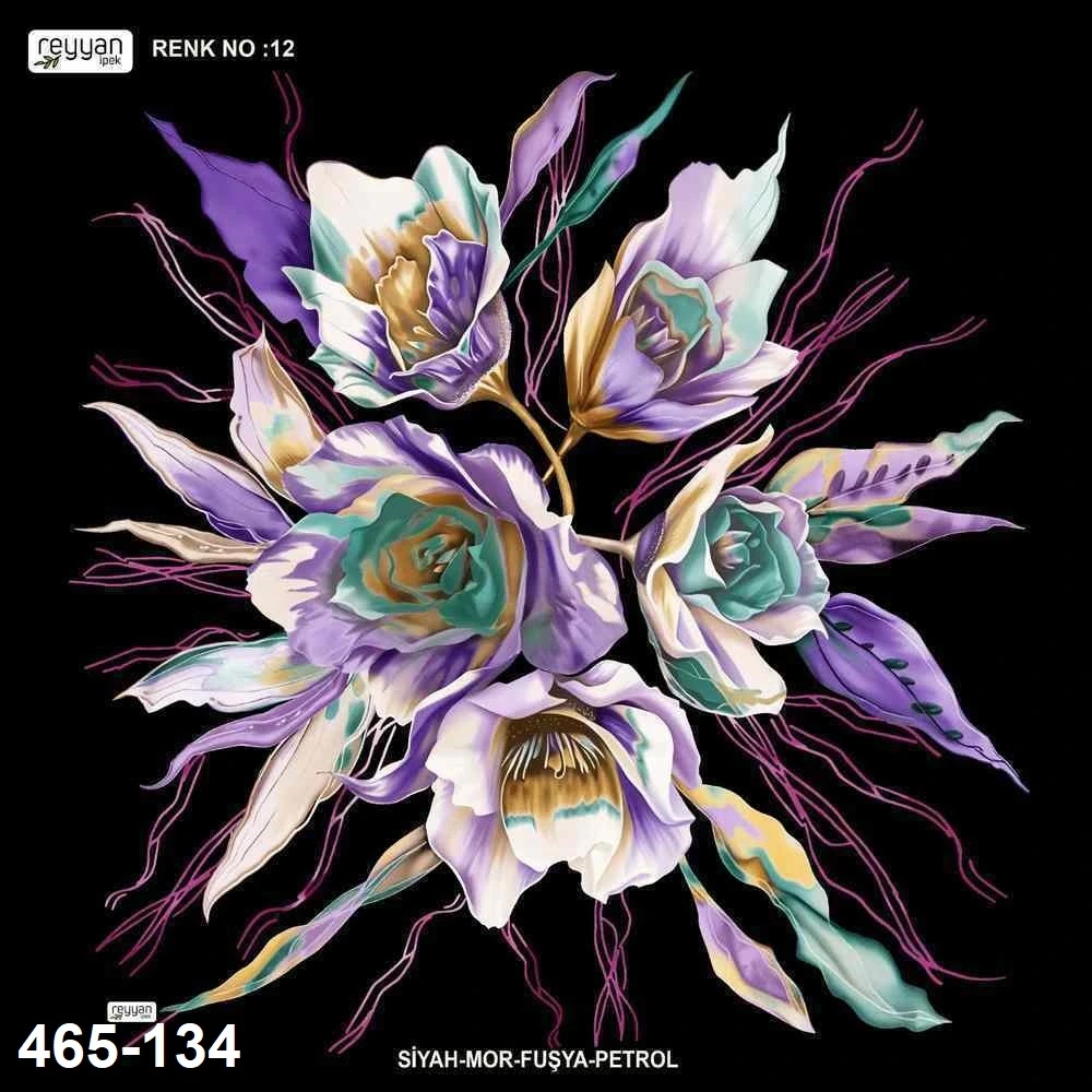 Reyyan İpek Desenli Oyalık Yazma 465-134