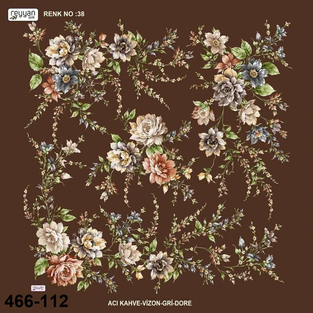 Reyyan İpek Desenli Oyalık Yazma 466-112