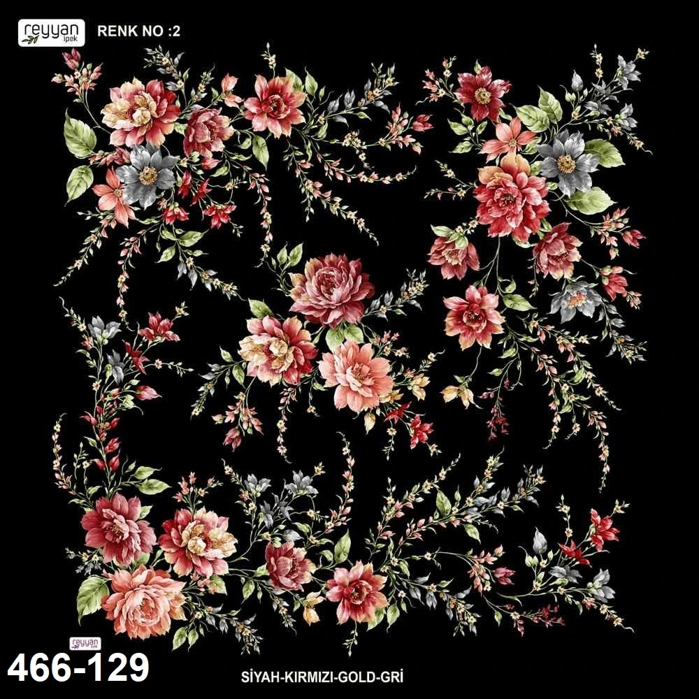 Reyyan İpek Desenli Oyalık Yazma 466-129