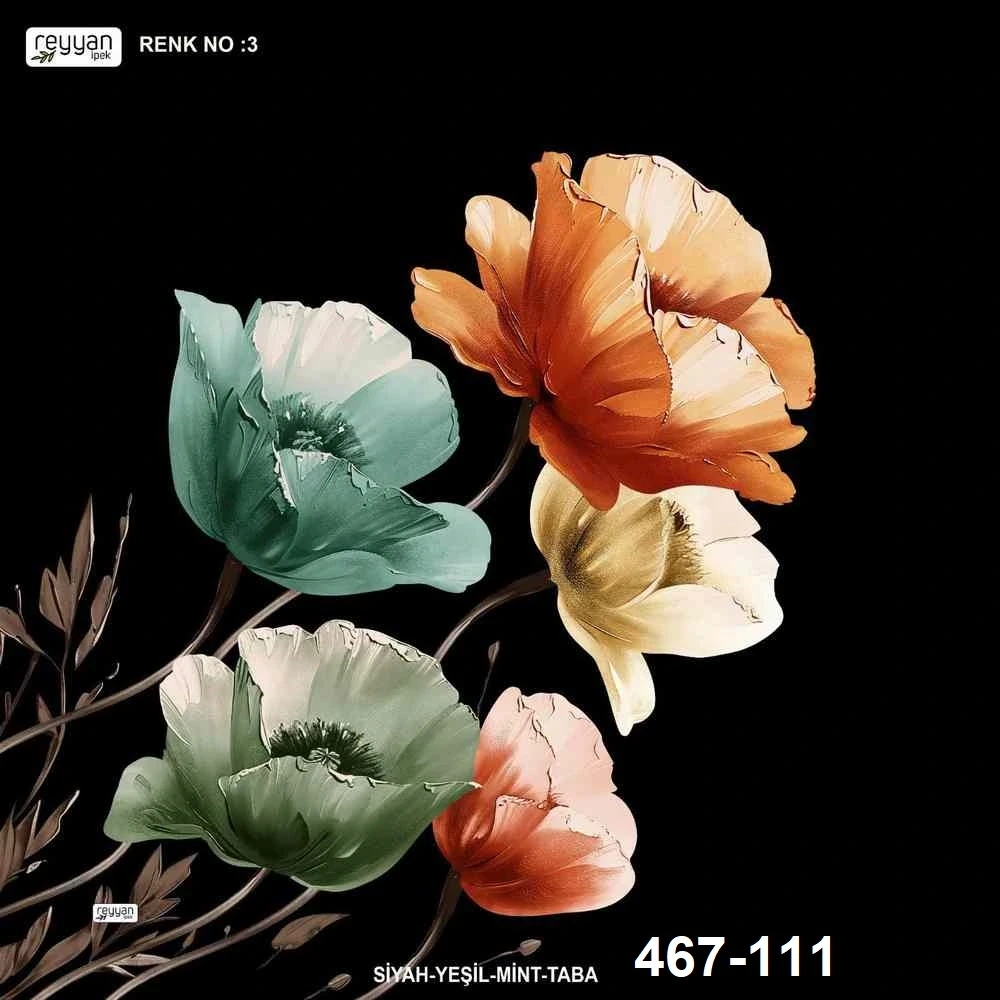 Reyyan İpek Desenli Oyalık Yazma 467-111