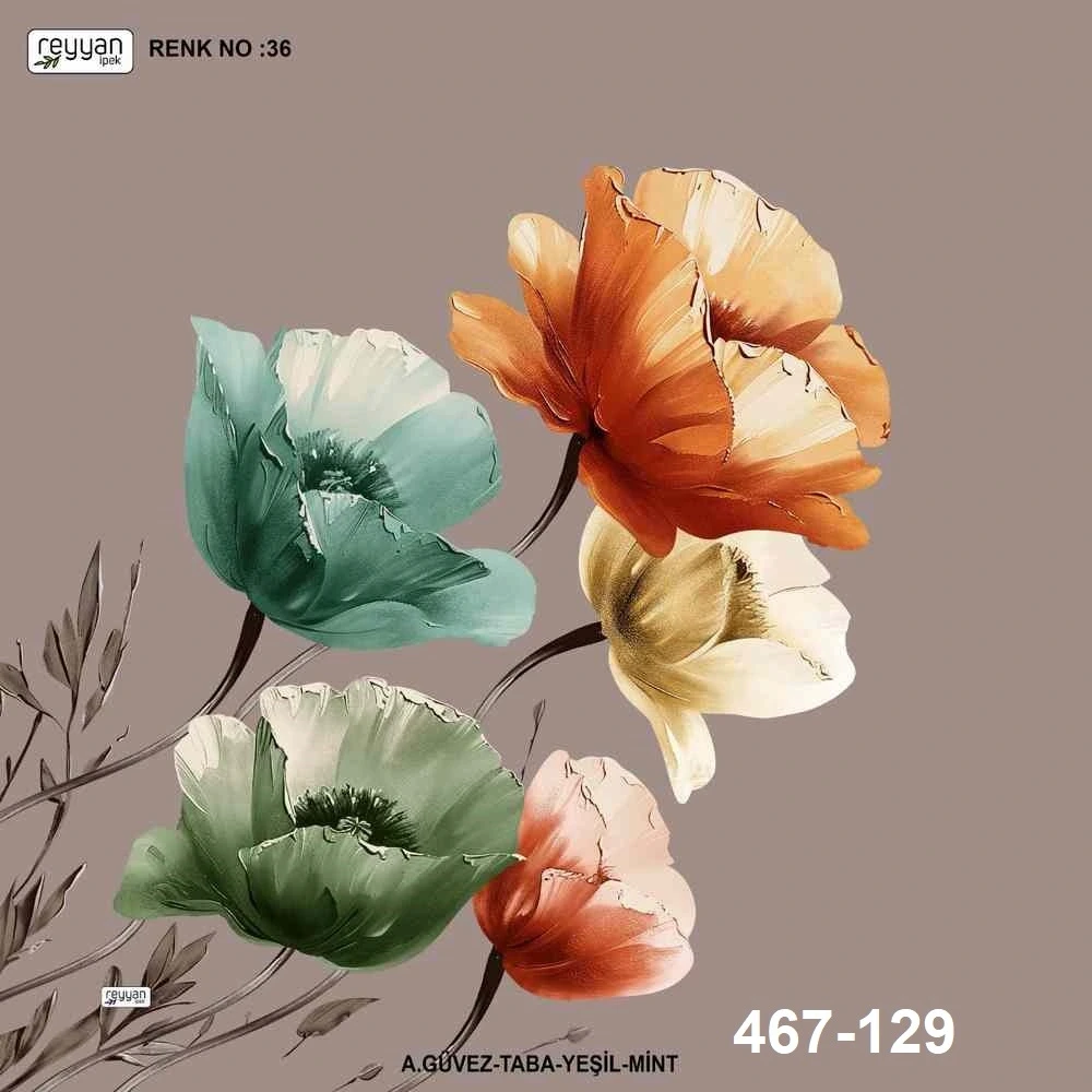 Reyyan İpek Desenli Oyalık Yazma 467-129