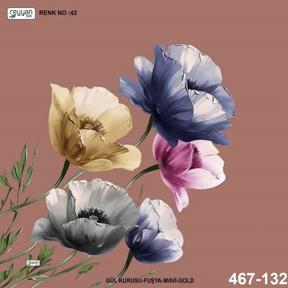 Reyyan İpek Desenli Oyalık Yazma 467-132
