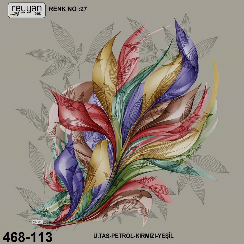 Reyyan İpek Desenli Oyalık Yazma 468-113