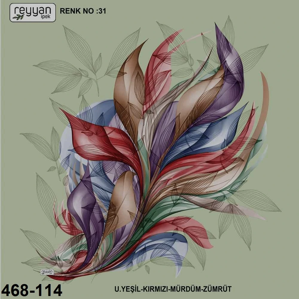 Reyyan İpek Desenli Oyalık Yazma 468-114