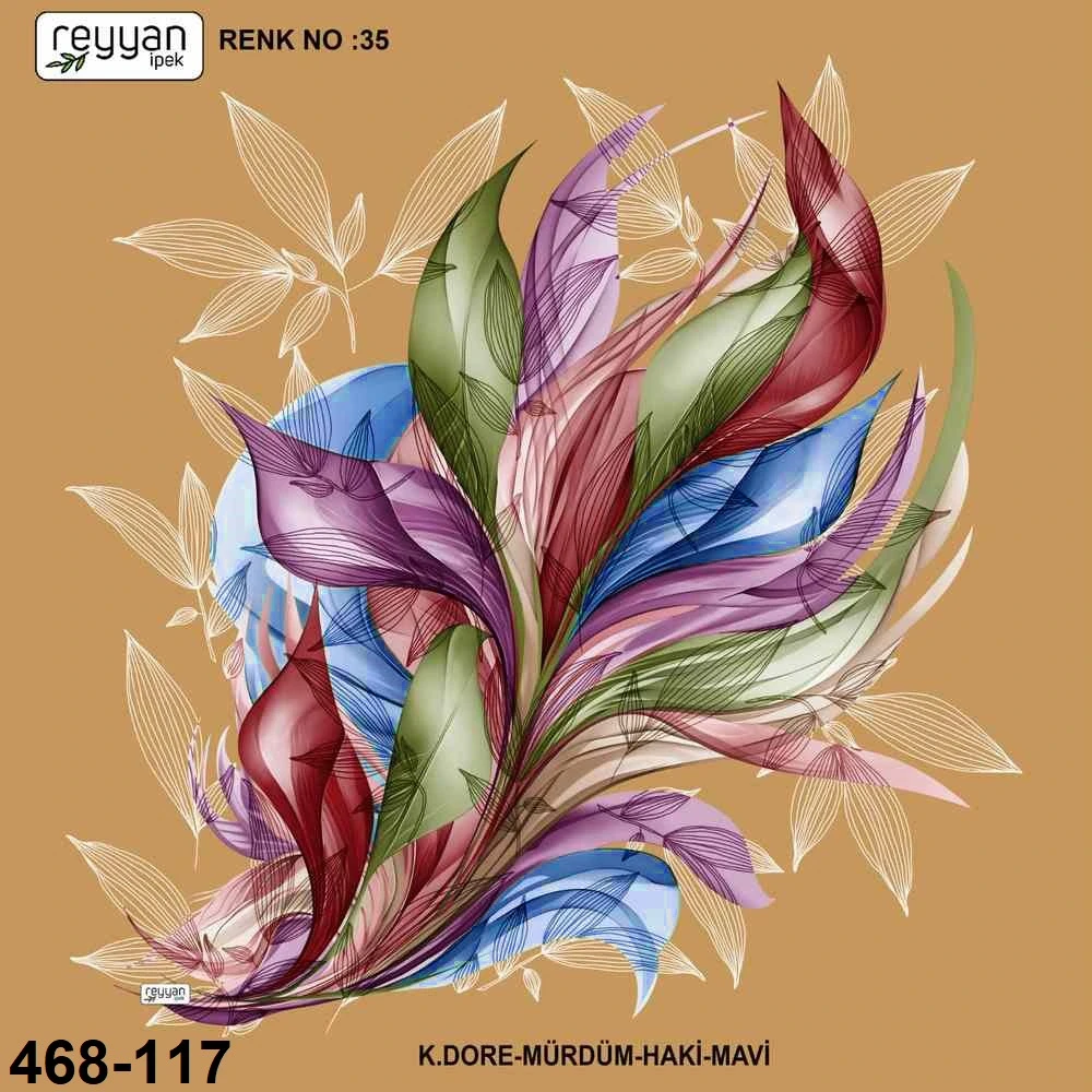 Reyyan İpek Desenli Oyalık Yazma 468-117
