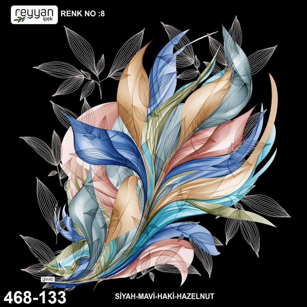 Reyyan İpek Desenli Oyalık Yazma 468-133