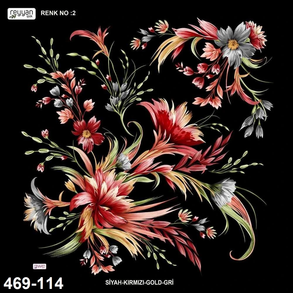 Reyyan İpek Desenli Oyalık Yazma 469-114