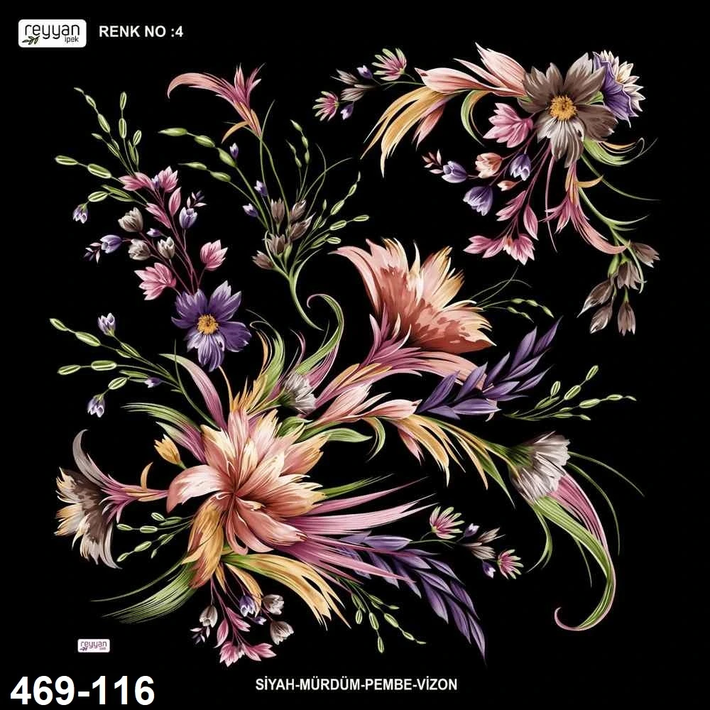 Reyyan İpek Desenli Oyalık Yazma 469-116