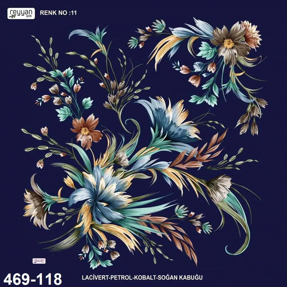 Reyyan İpek Desenli Oyalık Yazma 469-118