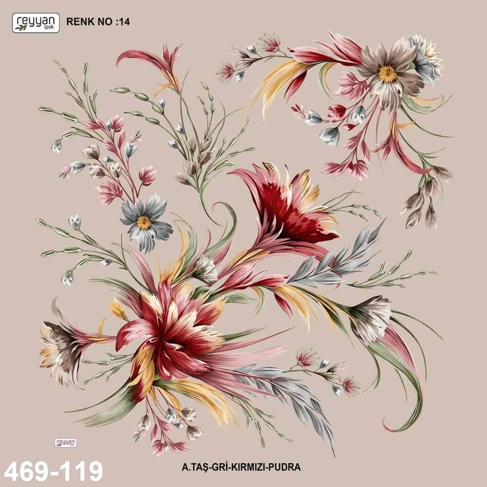 Reyyan İpek Desenli Oyalık Yazma 469-119