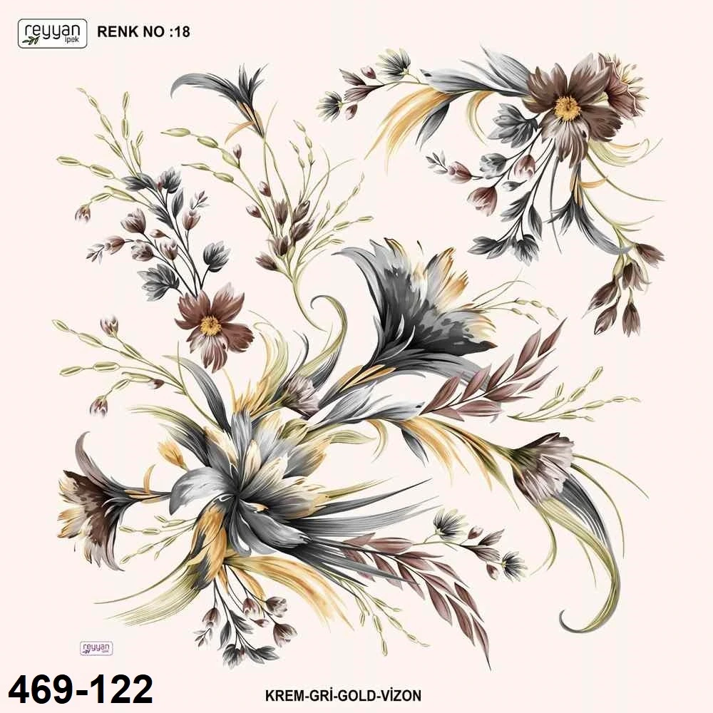 Reyyan İpek Desenli Oyalık Yazma 469-122