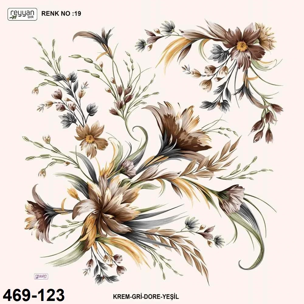 Reyyan İpek Desenli Oyalık Yazma 469-123