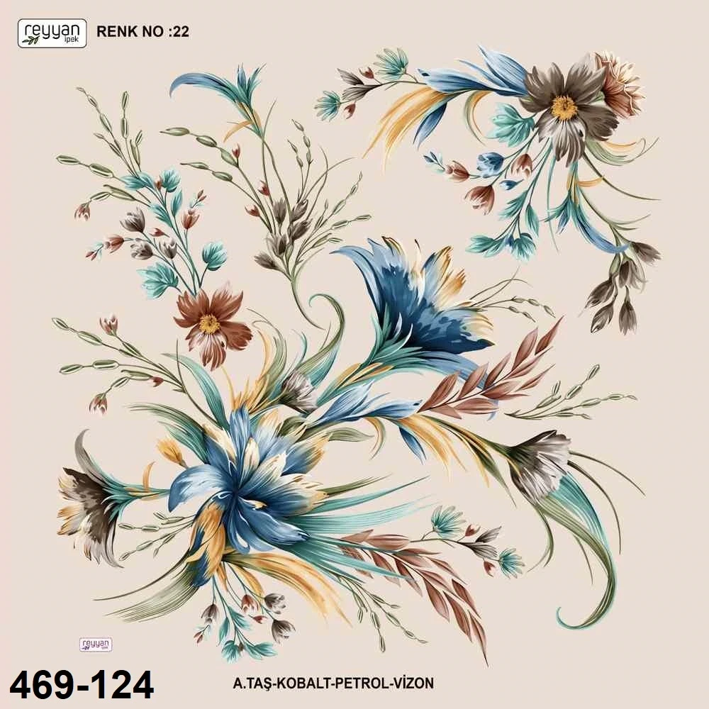 Reyyan İpek Desenli Oyalık Yazma 469-124