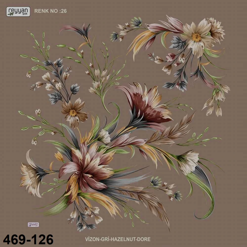 Reyyan İpek Desenli Oyalık Yazma 469-126