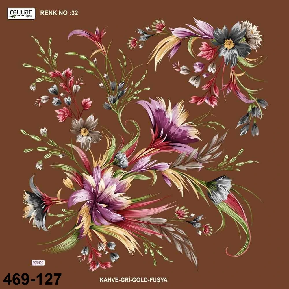 Reyyan İpek Desenli Oyalık Yazma 469-127