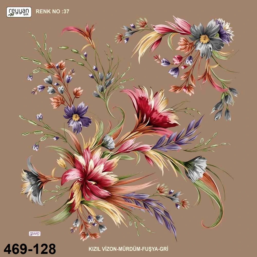 Reyyan İpek Desenli Oyalık Yazma 469-128