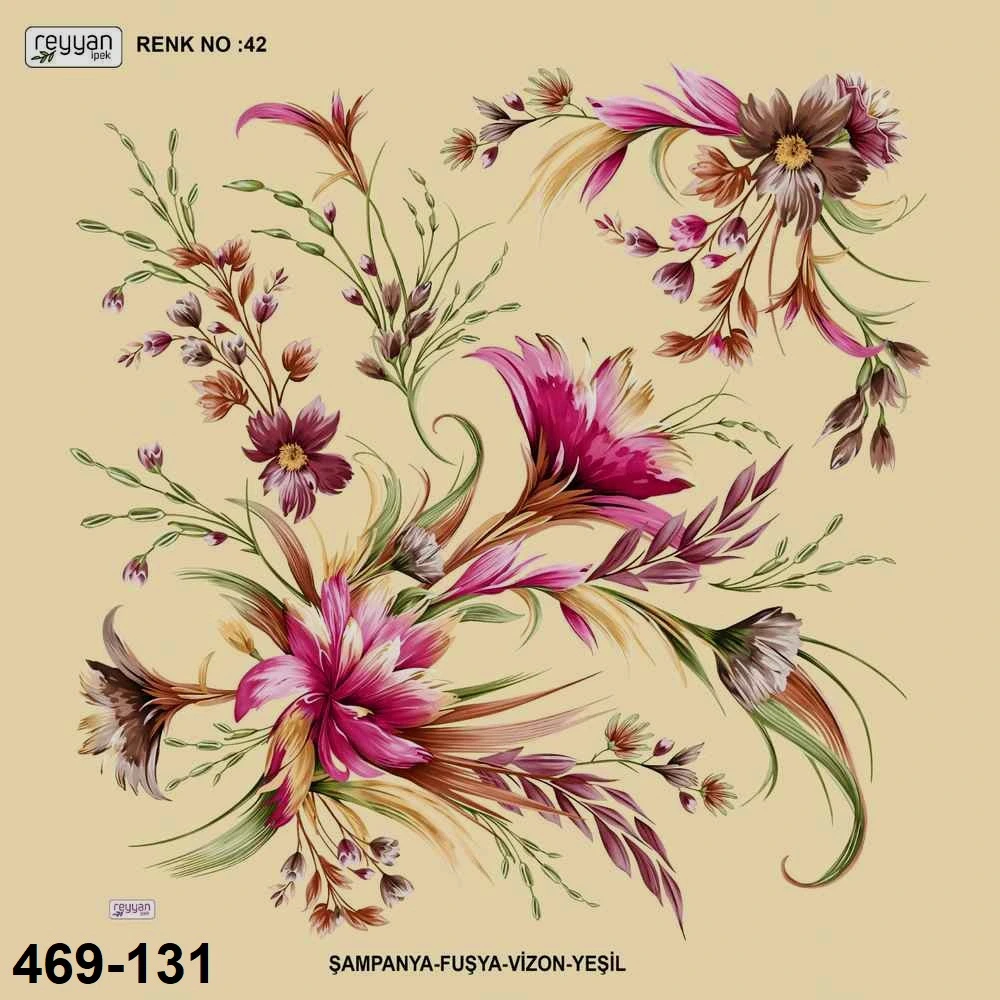 Reyyan İpek Desenli Oyalık Yazma 469-131