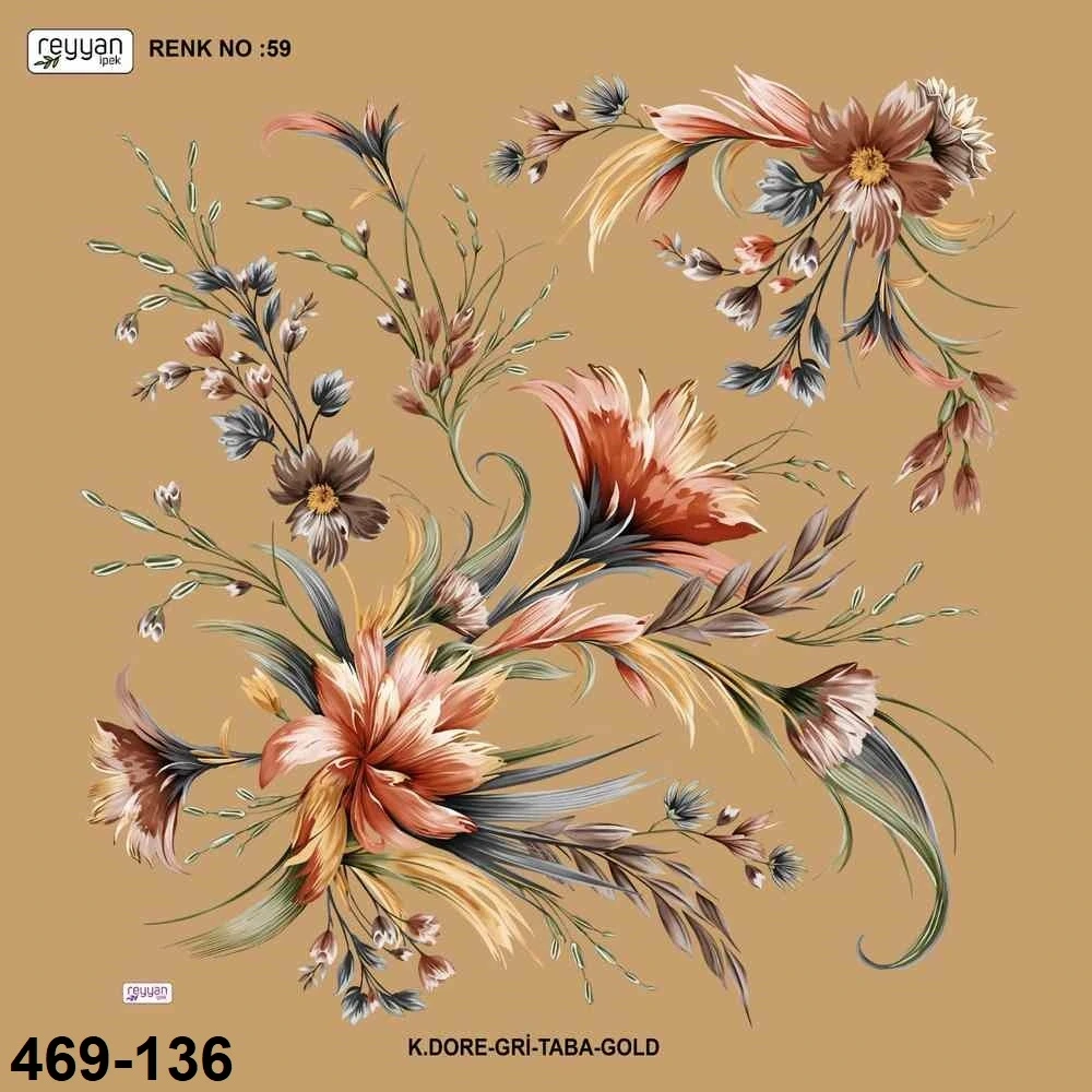 Reyyan İpek Desenli Oyalık Yazma 469-136
