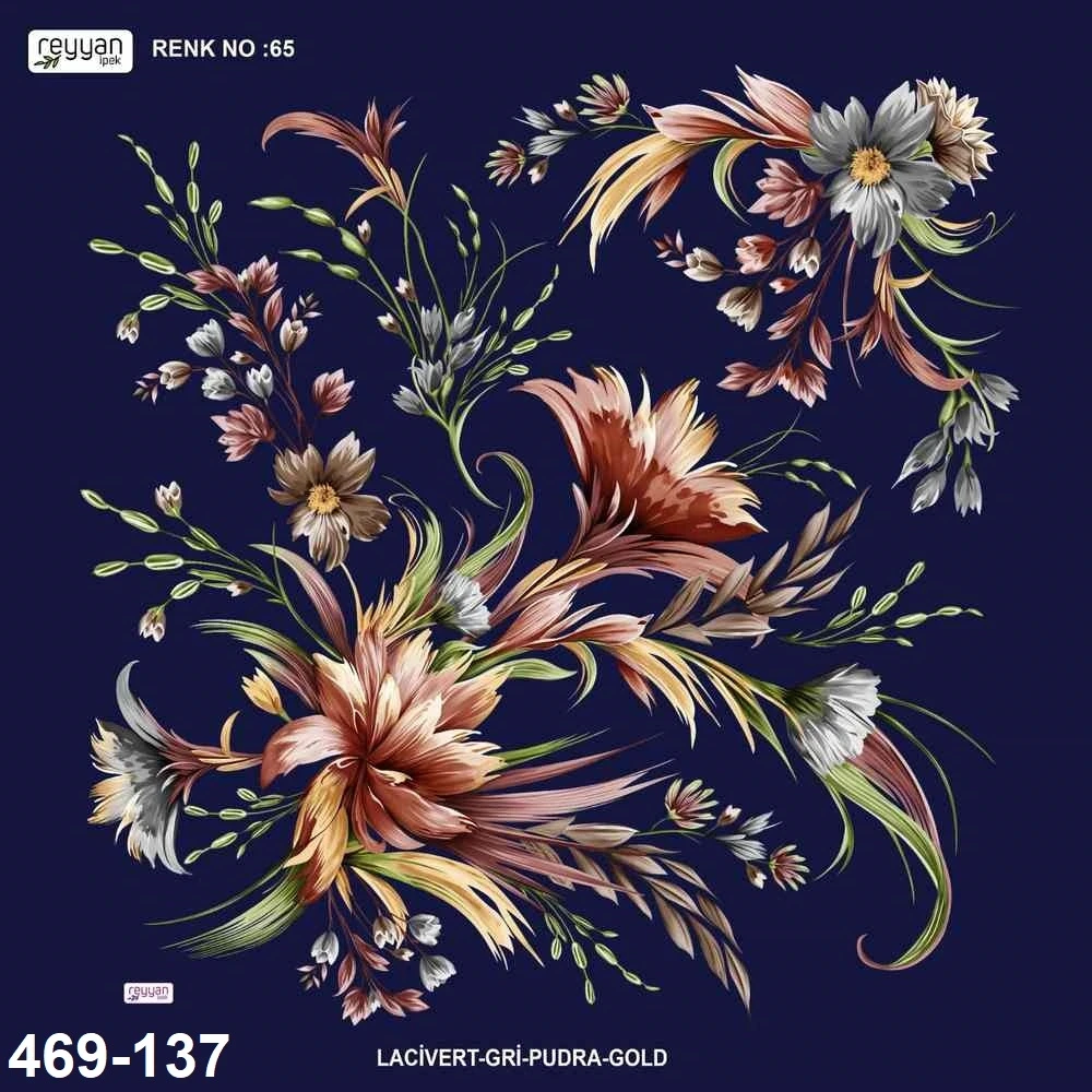 Reyyan İpek Desenli Oyalık Yazma 469-137