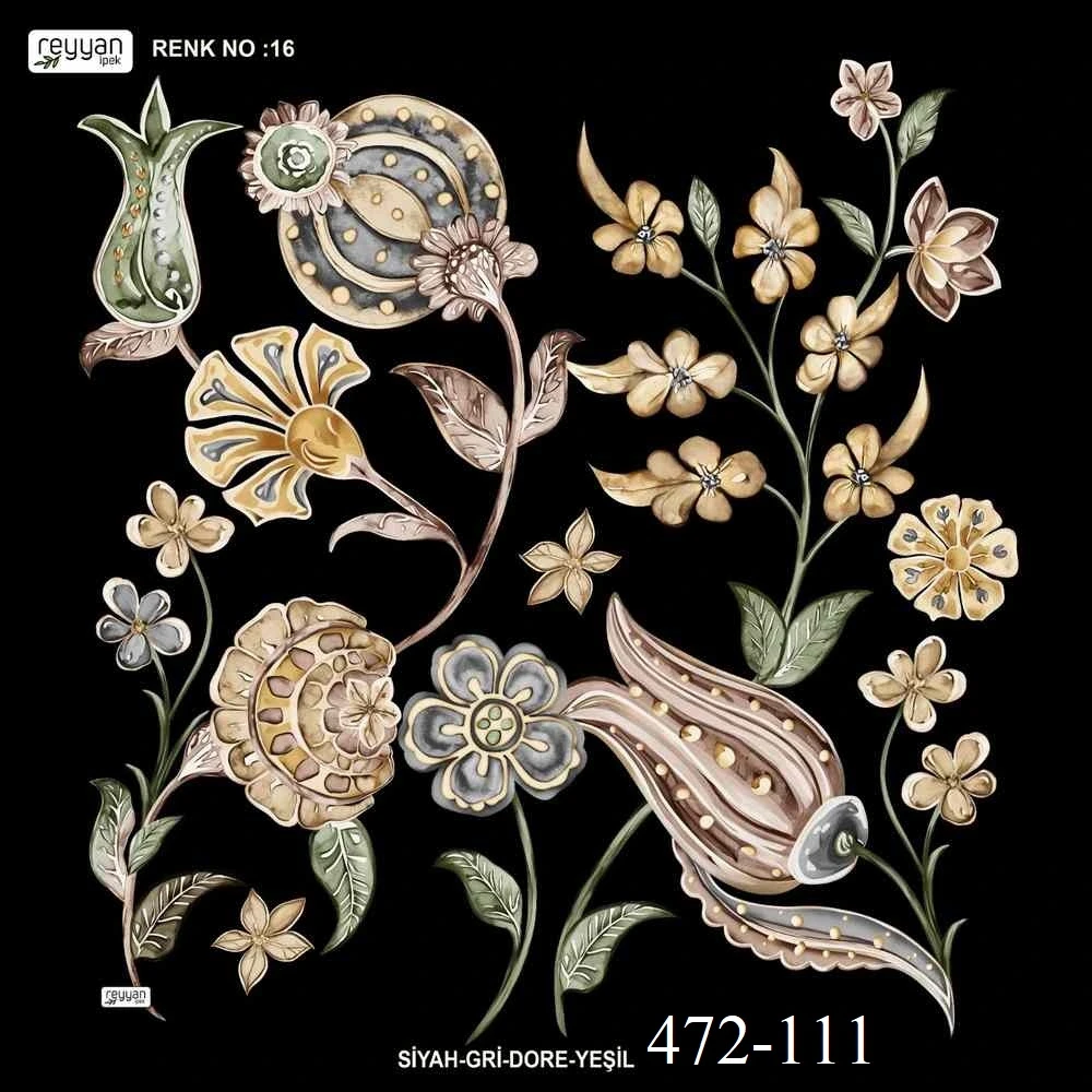 Reyyan İpek Desenli Oyalık Yazma 472-111