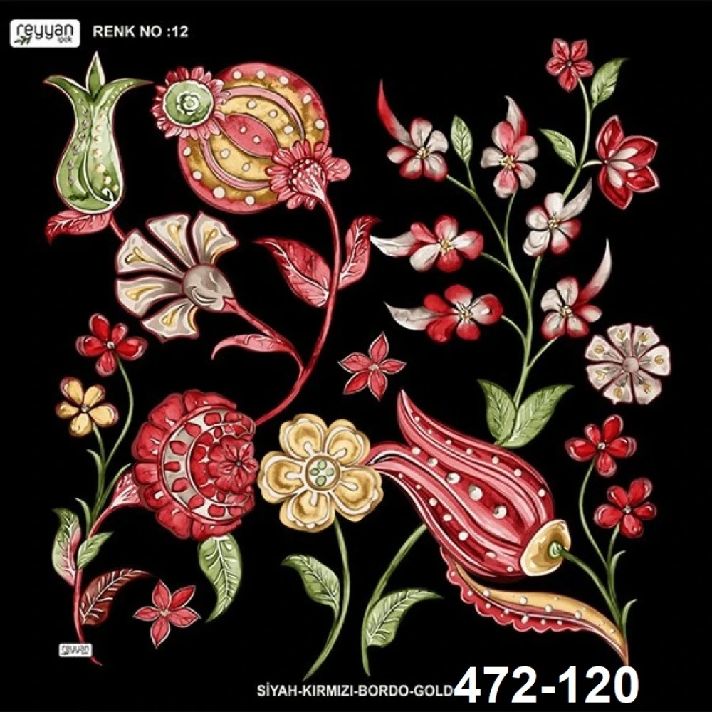 Reyyan İpek Desenli Oyalık Yazma 472-120
