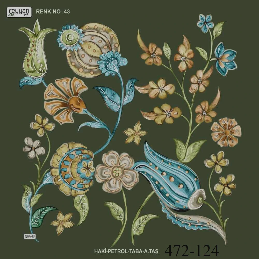Reyyan İpek Desenli Oyalık Yazma 472-124