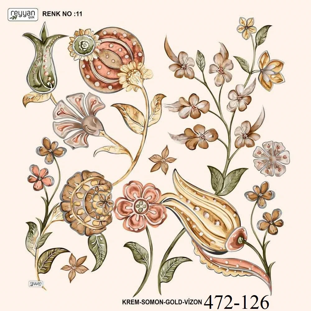 Reyyan İpek Desenli Oyalık Yazma 472-126