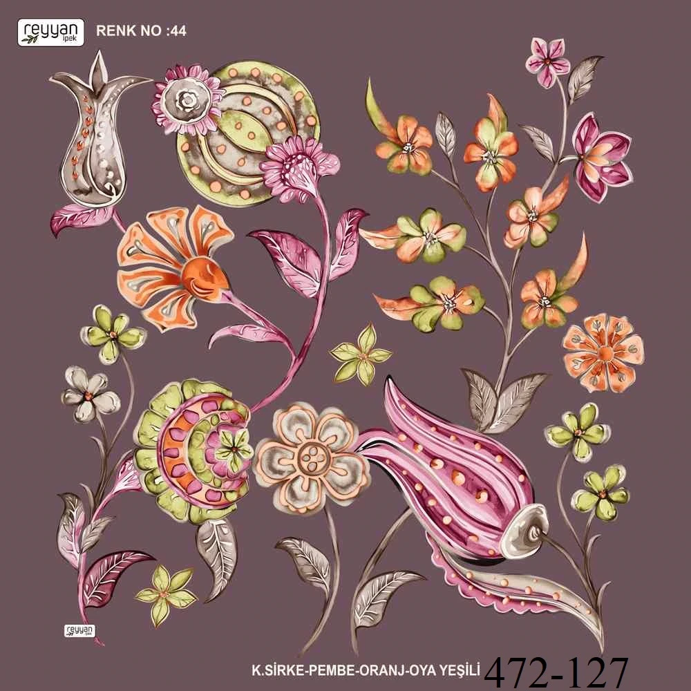 Reyyan İpek Desenli Oyalık Yazma 472-127