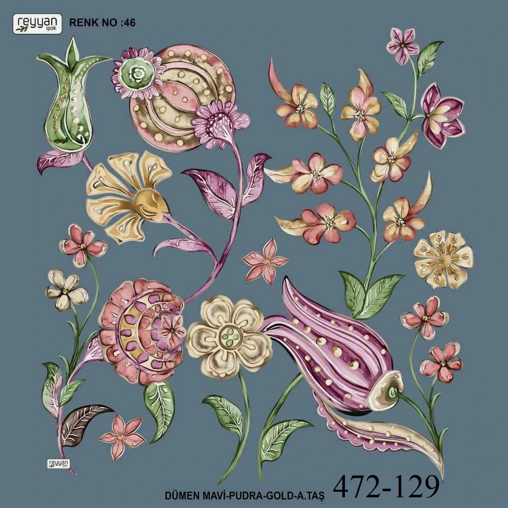 Reyyan İpek Desenli Oyalık Yazma 472-129
