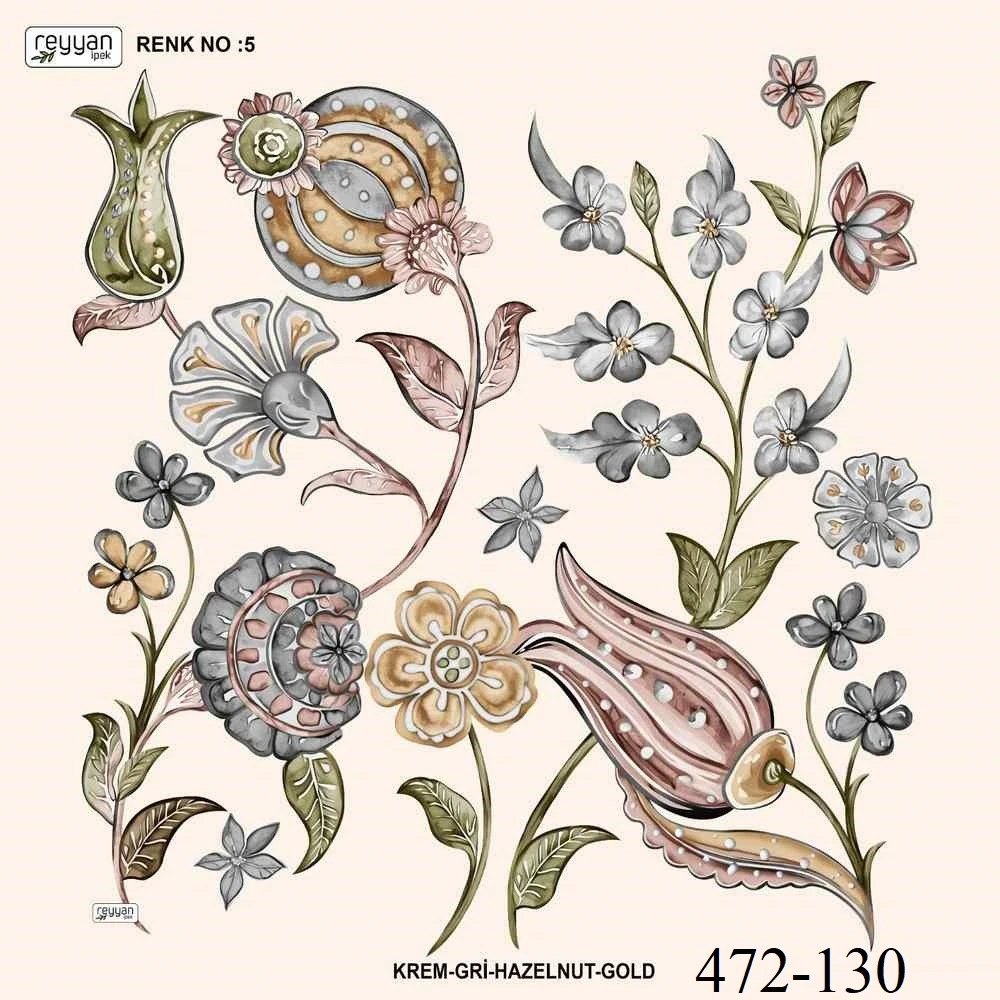 Reyyan İpek Desenli Oyalık Yazma 472-130