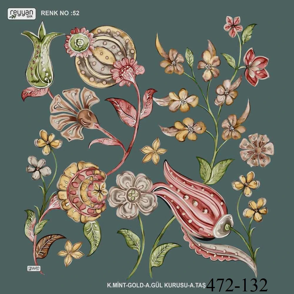 Reyyan İpek Desenli Oyalık Yazma 472-132
