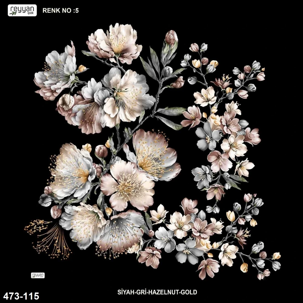 Reyyan İpek Desenli Oyalık Yazma 473-115