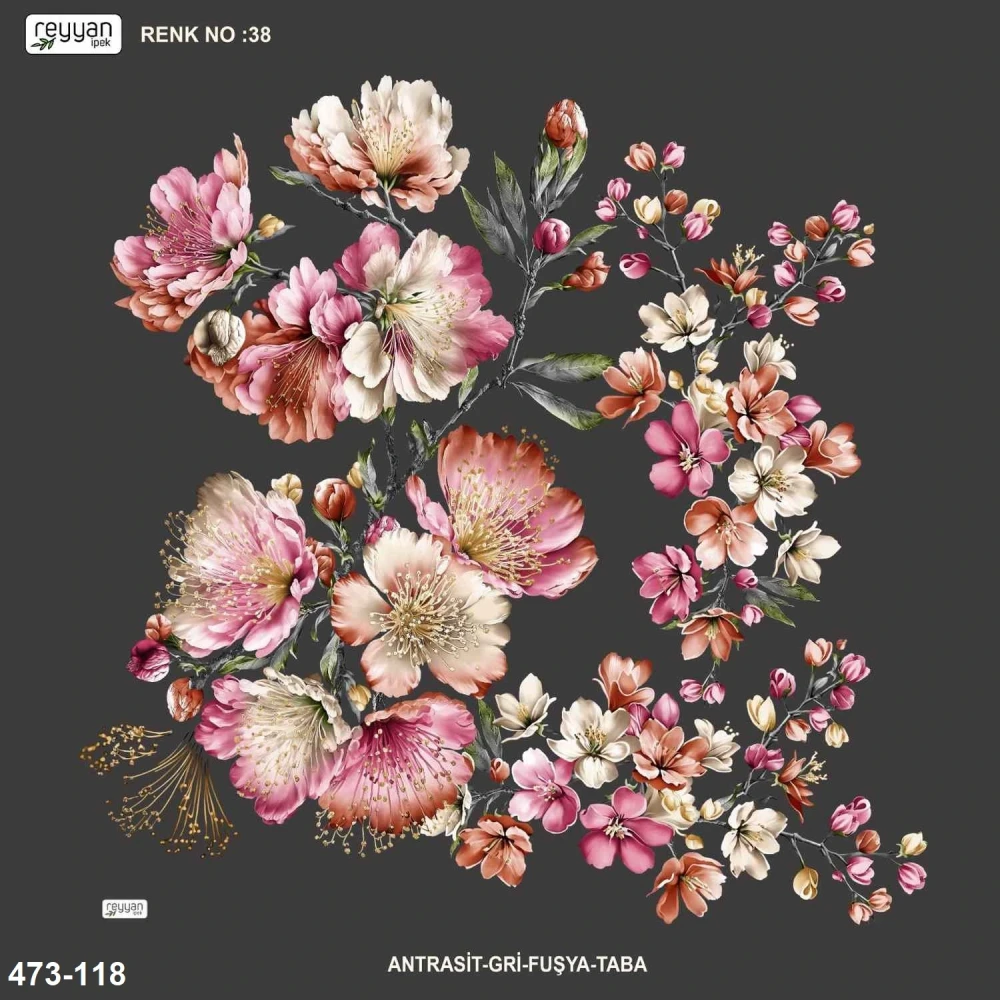 Reyyan İpek Desenli Oyalık Yazma 473-118